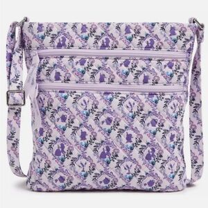 Vera Bradley Disney Triple Zip Hipster Crossbody Bag - Belle Floral Cameo NWT